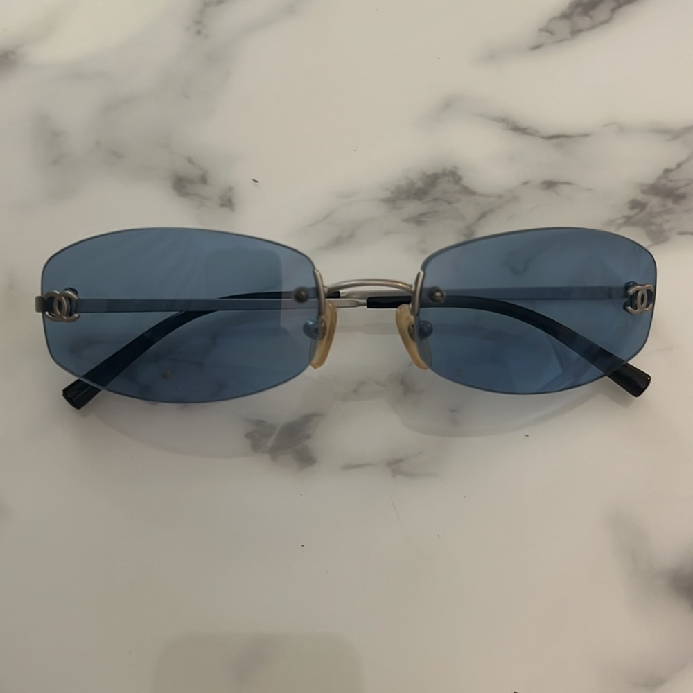 Vintage Ladies Chanel Rimless Sunglasses in mint condition  hardly worn